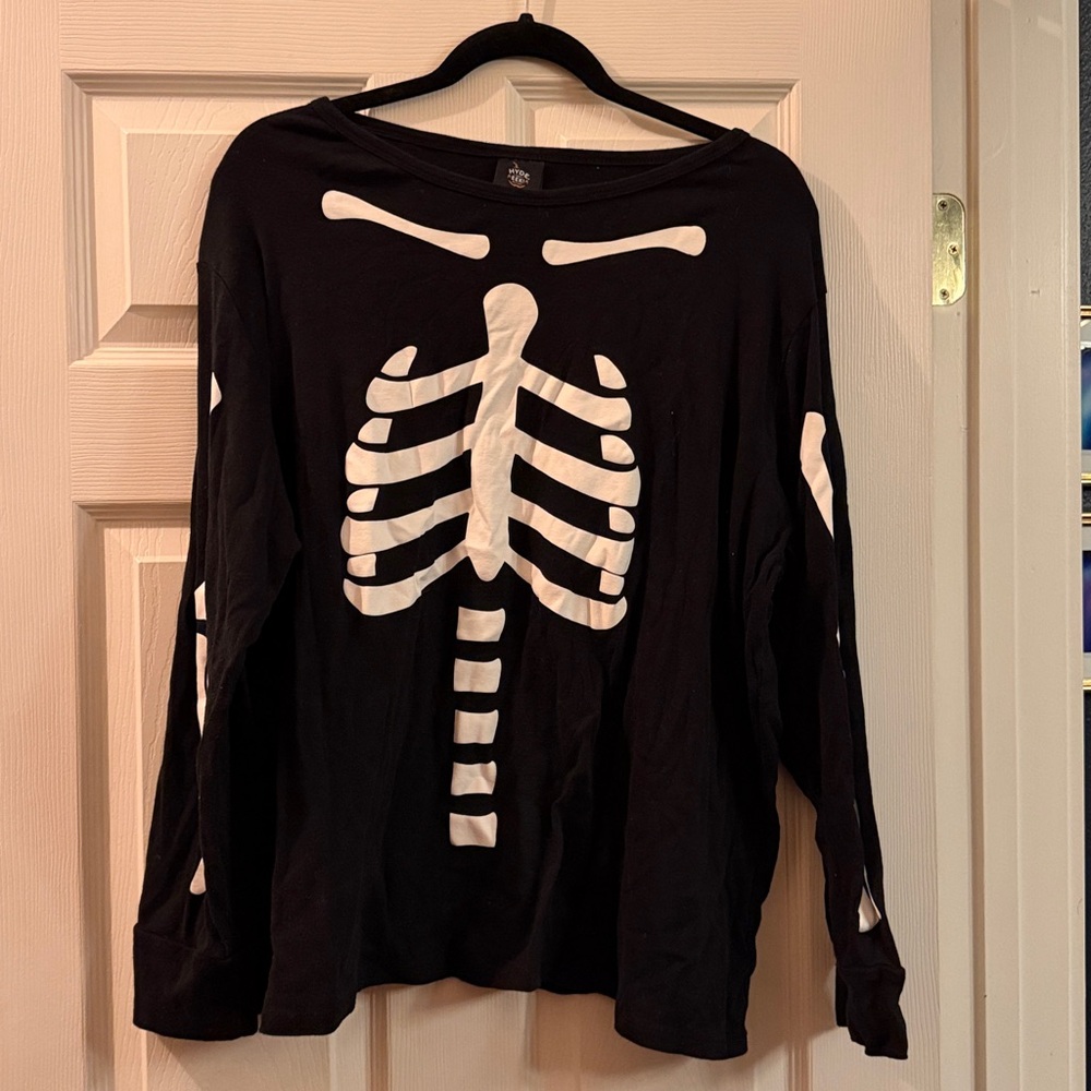 Target Black Skeleton Print Shirt and Pants Set